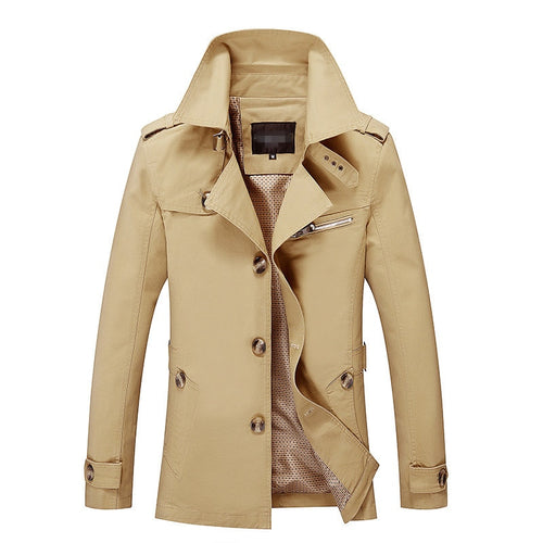 MRMT 2019 New Men's Jacket Coat Long Casual Overcoat for Male Jacket Trench Coat Outer Wear Clothing