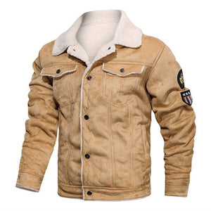 DIMUSI Winter Men Bomber Jacket Casual Mens Thick Fleece Army Tactical Coats Fashion Men Fur Collar Windbreaker Jackets Clothing