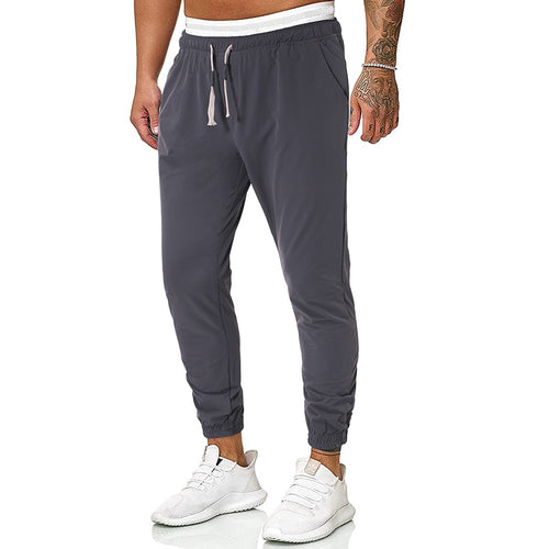 PUIMENTIUA 2019 Fashion Mens Autumn Sweatpants Full Length Casual Solid Slim Elastic Waist Streetwear Joggers Homme Sweat Pants
