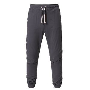PUIMENTIUA 2019 Fashion Mens Autumn Sweatpants Full Length Casual Solid Slim Elastic Waist Streetwear Joggers Homme Sweat Pants