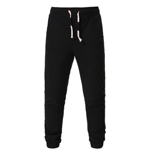 PUIMENTIUA 2019 Fashion Mens Autumn Sweatpants Full Length Casual Solid Slim Elastic Waist Streetwear Joggers Homme Sweat Pants