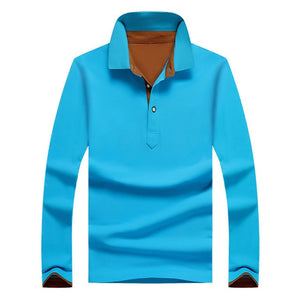 TANGNEST 2019 Hot Sale Long-sleeve Polo Shirt Plus 5 Colors Casual Turn-down Collar Polo Good Quality Polo Shirt Men MTP452