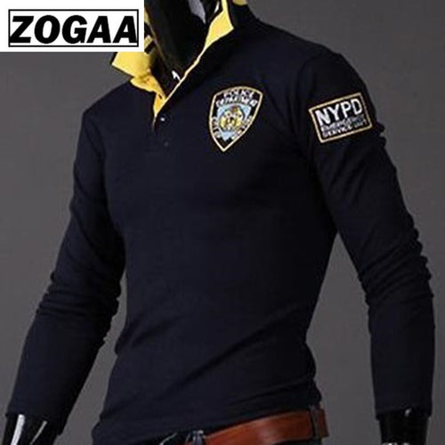 Zogaa 2018 Hot Sale Men Polo Shirt Turn-down Collar Mens Polo Shirts Men Fashion Men's Thin Casual Slim Long Sleeved Polo Shirts