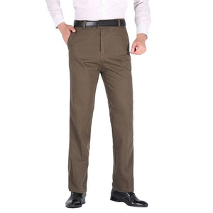 SHUJIN PuimentiuaAutumn Solid Loose Straight Men's Casual Pants Long Trousers  Waist Pants Men Plus Size Cotton pantolon erkek