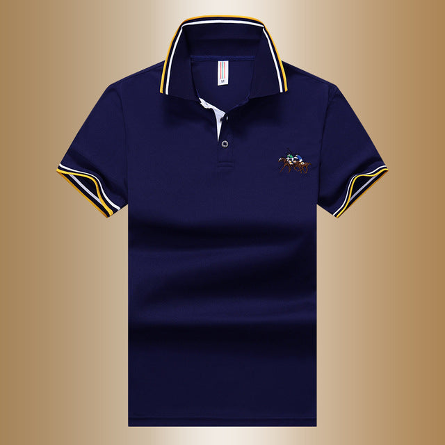 YIHUAHOO Polo Shirt Men High Quality Men Polyester Short Sleeved Summer Shirt Brand Jerseys Polos Para Hombre Size M-4XL JCP-631