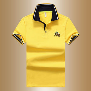 YIHUAHOO Polo Shirt Men High Quality Men Polyester Short Sleeved Summer Shirt Brand Jerseys Polos Para Hombre Size M-4XL JCP-631