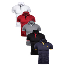 Load image into Gallery viewer, Dropshipping 5 Sets Polo Giraffe Shirt Men Brand Quality Cotton Deer Embroidery Polos Men Fashion Slim Fit Mens Polo BR Size