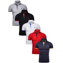 Load image into Gallery viewer, Dropshipping 5 Sets Polo Giraffe Shirt Men Brand Quality Cotton Deer Embroidery Polos Men Fashion Slim Fit Mens Polo BR Size