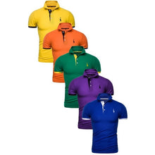 Load image into Gallery viewer, Dropshipping 5 Sets Polo Giraffe Shirt Men Brand Quality Cotton Deer Embroidery Polos Men Fashion Slim Fit Mens Polo BR Size