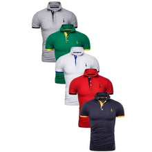 Load image into Gallery viewer, Dropshipping 5 Sets Polo Giraffe Shirt Men Brand Quality Cotton Deer Embroidery Polos Men Fashion Slim Fit Mens Polo BR Size