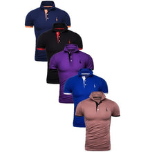 Load image into Gallery viewer, Dropshipping 5 Sets Polo Giraffe Shirt Men Brand Quality Cotton Deer Embroidery Polos Men Fashion Slim Fit Mens Polo BR Size