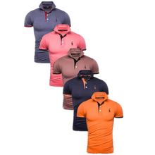 Load image into Gallery viewer, Dropshipping 5 Sets Polo Giraffe Shirt Men Brand Quality Cotton Deer Embroidery Polos Men Fashion Slim Fit Mens Polo BR Size