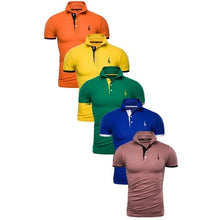 Load image into Gallery viewer, Dropshipping 5 Sets Polo Giraffe Shirt Men Brand Quality Cotton Deer Embroidery Polos Men Fashion Slim Fit Mens Polo BR Size