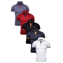Load image into Gallery viewer, Dropshipping 5 Sets Polo Giraffe Shirt Men Brand Quality Cotton Deer Embroidery Polos Men Fashion Slim Fit Mens Polo BR Size