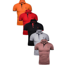 Load image into Gallery viewer, Dropshipping 5 Sets Polo Giraffe Shirt Men Brand Quality Cotton Deer Embroidery Polos Men Fashion Slim Fit Mens Polo BR Size