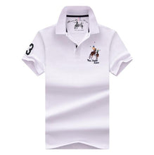 Load image into Gallery viewer, Men&#39;s POLO Shirts Brand Cotton Short Sleeve Camisas solid embroidery Polo Summer Stand Collar Male Polo Shirt plus size 4XL