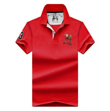 Load image into Gallery viewer, Men&#39;s POLO Shirts Brand Cotton Short Sleeve Camisas solid embroidery Polo Summer Stand Collar Male Polo Shirt plus size 4XL