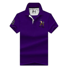 Load image into Gallery viewer, Men&#39;s POLO Shirts Brand Cotton Short Sleeve Camisas solid embroidery Polo Summer Stand Collar Male Polo Shirt plus size 4XL