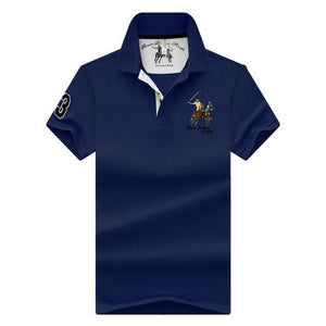 Men's POLO Shirts Brand Cotton Short Sleeve Camisas solid embroidery Polo Summer Stand Collar Male Polo Shirt plus size 4XL
