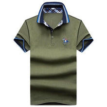 Load image into Gallery viewer, Men&#39;s POLO Shirts Brand Cotton Short Sleeve Camisas solid embroidery Polo Summer Stand Collar Male Polo Shirt plus size 4XL