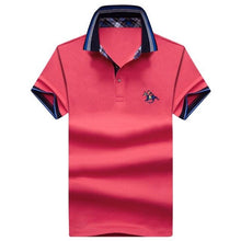 Load image into Gallery viewer, Men&#39;s POLO Shirts Brand Cotton Short Sleeve Camisas solid embroidery Polo Summer Stand Collar Male Polo Shirt plus size 4XL