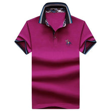 Load image into Gallery viewer, Men&#39;s POLO Shirts Brand Cotton Short Sleeve Camisas solid embroidery Polo Summer Stand Collar Male Polo Shirt plus size 4XL