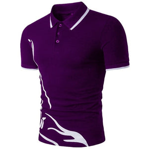 ZOGAA Mens Polo Shirt Men Business Desinger Polos Men Cotton Short Sleeve Shirt Slim Fit Patchwork Lapel Button Clothes XS- XXXL