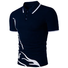 Load image into Gallery viewer, ZOGAA Mens Polo Shirt Men Business Desinger Polos Men Cotton Short Sleeve Shirt Slim Fit Patchwork Lapel Button Clothes XS- XXXL