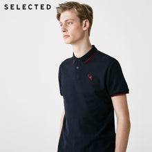 Load image into Gallery viewer, SELECTED Men&#39;s Summer 100% Cotton Turn-down Collar Short-sleeved Polo S|419206505
