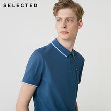Load image into Gallery viewer, SELECTED Men&#39;s Summer 100% Cotton Turn-down Collar Short-sleeved Polo S|419206505