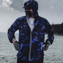 Load image into Gallery viewer, Dragon Bomber Jacket Men Outwear Streetwear Hip Hop Baseball Jacket Hooded Thin Windbreaker Jackets Fashion Patchwork Clothes