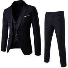Load image into Gallery viewer, 3Pcs/Set Luxury Mens Suits Set Grey Formal Blazer pants Vest Marriage Tuxedo male Business suit set Terno wedding mens suit slim