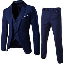 Load image into Gallery viewer, 3Pcs/Set Luxury Mens Suits Set Grey Formal Blazer pants Vest Marriage Tuxedo male Business suit set Terno wedding mens suit slim