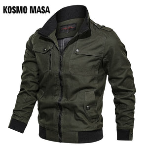 KOSMO MASA Cotton Bomber Jacket Men Windbreaker Army Military 2019 Spring Autumn Casual Men's Coats And Jackets For Men MJ0087