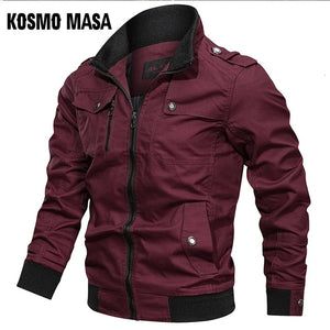 KOSMO MASA Cotton Bomber Jacket Men Windbreaker Army Military 2019 Spring Autumn Casual Men's Coats And Jackets For Men MJ0087