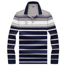 Load image into Gallery viewer, 2019 New Arrival brand polo shirt men 3D Embroidery striped long sleeve men polo shirt high quality cotton camisas polo shirt
