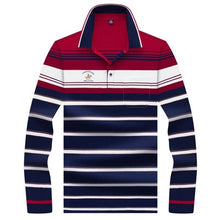 Load image into Gallery viewer, 2019 New Arrival brand polo shirt men 3D Embroidery striped long sleeve men polo shirt high quality cotton camisas polo shirt