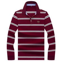 Load image into Gallery viewer, 2019 New Arrival brand polo shirt men 3D Embroidery striped long sleeve men polo shirt high quality cotton camisas polo shirt