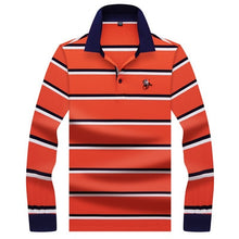 Load image into Gallery viewer, 2019 New Arrival brand polo shirt men 3D Embroidery striped long sleeve men polo shirt high quality cotton camisas polo shirt