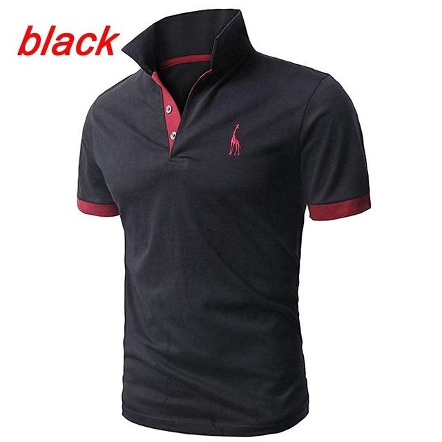 2019 di Es2019 Summer Men's Polo Multi-Color Deer Polo Shirt Men's Short Sleeve Slim Fit Tops