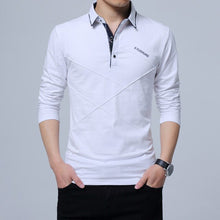 Load image into Gallery viewer, Polos Mens Long sleeves Shirt Fashion Polo Cotton Shirts Hombre Men&#39;s Clothing Masculino Business Casual Solid Brand 5XL MOOWNUC