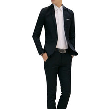 Load image into Gallery viewer, Men Wedding Suit set 2pcs Male Blazers Slim Fits Suit For Men Costume Business Formal traje hombre Classic Black costume homme