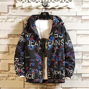 New Spring Autumn Mens Casual Streetwear Hoodie Jacket Men Waterproof Clothes Men'S Windbreaker Coat Male Outwear Plus Size 4XL