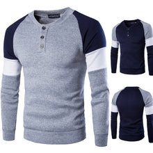 Load image into Gallery viewer, ZOGAA Spring Autumn Men Polo Shirt Men Cotton Long Sleeve Polo Shirt Male Casual Slim Fit Patchwork O Neck Sweatshirts 2019 NEW