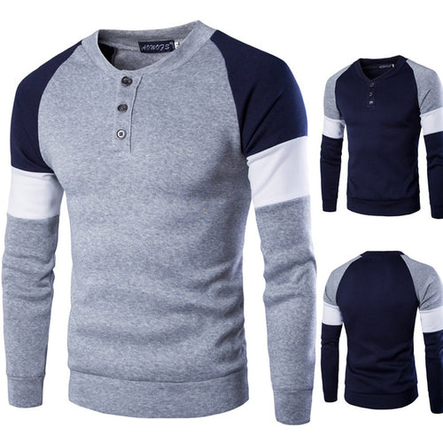 ZOGAA Spring Autumn Men Polo Shirt Men Cotton Long Sleeve Polo Shirt Male Casual Slim Fit Patchwork O Neck Sweatshirts 2019 NEW