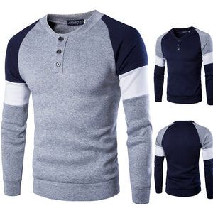 ZOGAA Spring Autumn Men Polo Shirt Men Cotton Long Sleeve Polo Shirt Male Casual Slim Fit Patchwork O Neck Sweatshirts 2019 NEW
