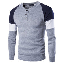 Load image into Gallery viewer, ZOGAA Spring Autumn Men Polo Shirt Men Cotton Long Sleeve Polo Shirt Male Casual Slim Fit Patchwork O Neck Sweatshirts 2019 NEW