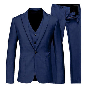 HEFLASHOR 2019 Men's Fashion Slim Suits Men's Business Casual Clothing Groomsman Three-piece Suit Blazers Jacket Pants Sets