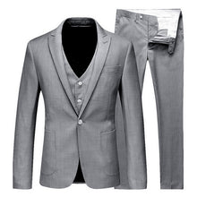 Load image into Gallery viewer, HEFLASHOR 2019 Men&#39;s Fashion Slim Suits Men&#39;s Business Casual Clothing Groomsman Three-piece Suit Blazers Jacket Pants Sets