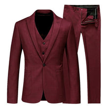 Load image into Gallery viewer, HEFLASHOR 2019 Men&#39;s Fashion Slim Suits Men&#39;s Business Casual Clothing Groomsman Three-piece Suit Blazers Jacket Pants Sets